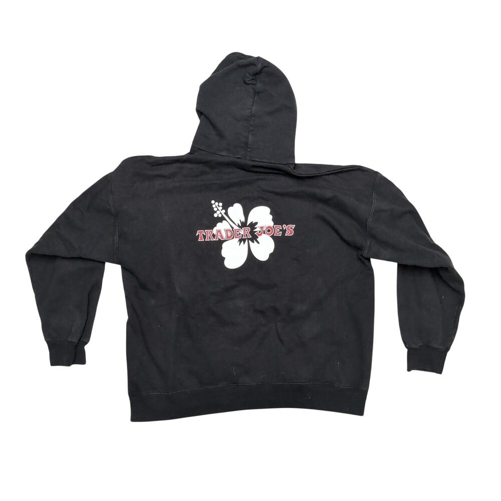 Trader Joe's Hoodie Hawaiian Flower Men's XL Hibiscus Employee